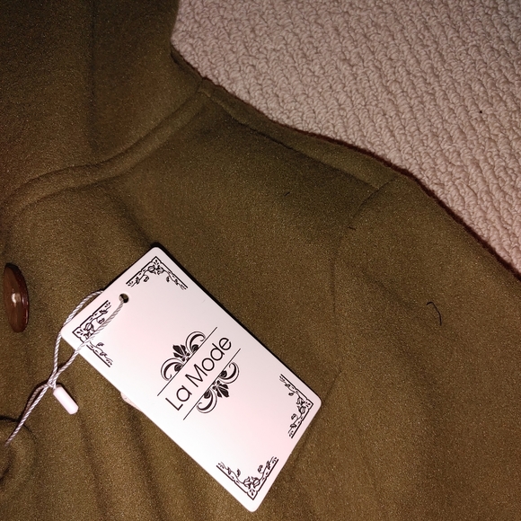 Fall olive jacket hoodie - Picture 4 of 6